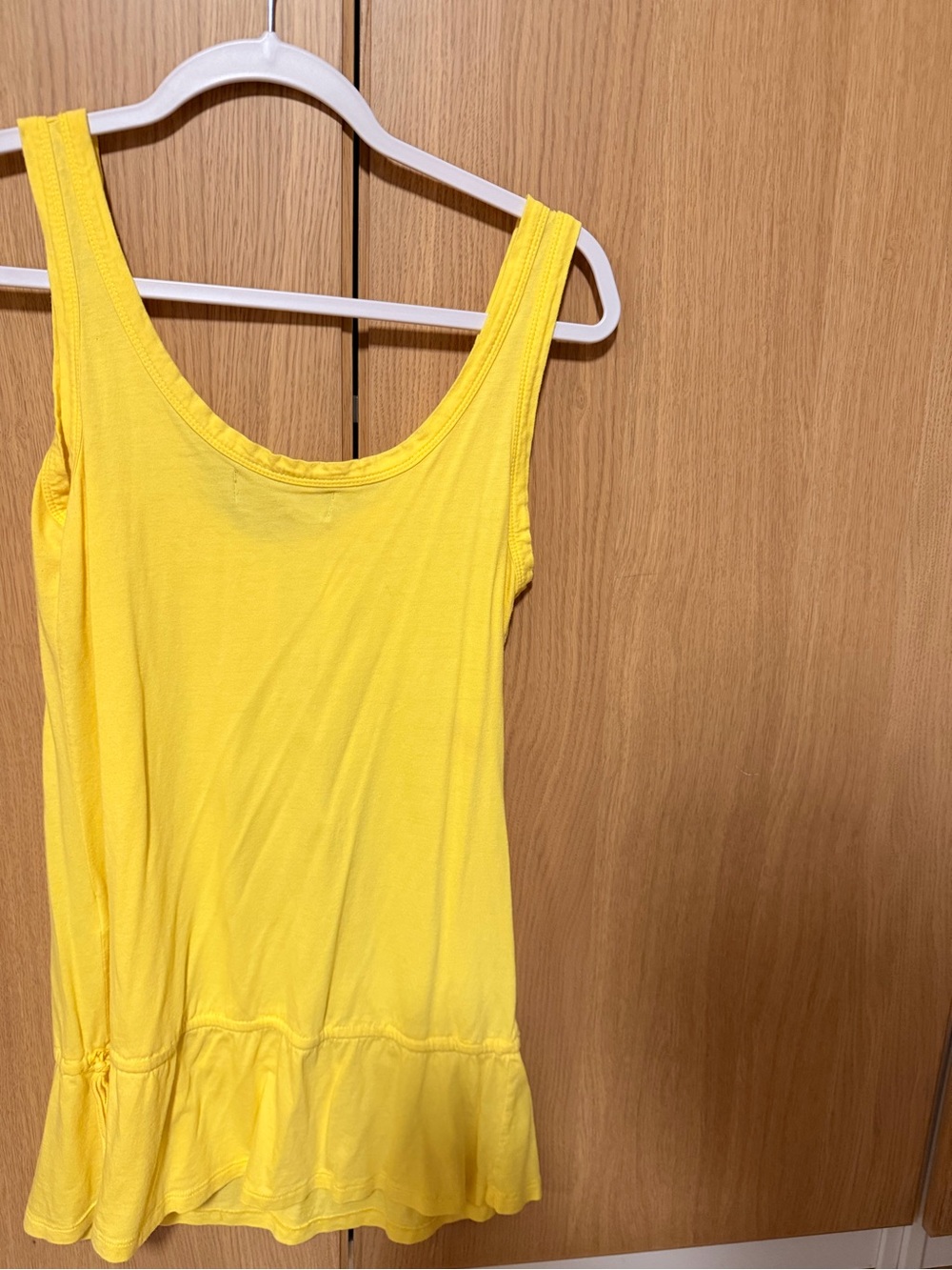 Zara Basic Collection Collection Sunny Yellow Tie-Side Ruffle Tank Top - Picture 3 of 6